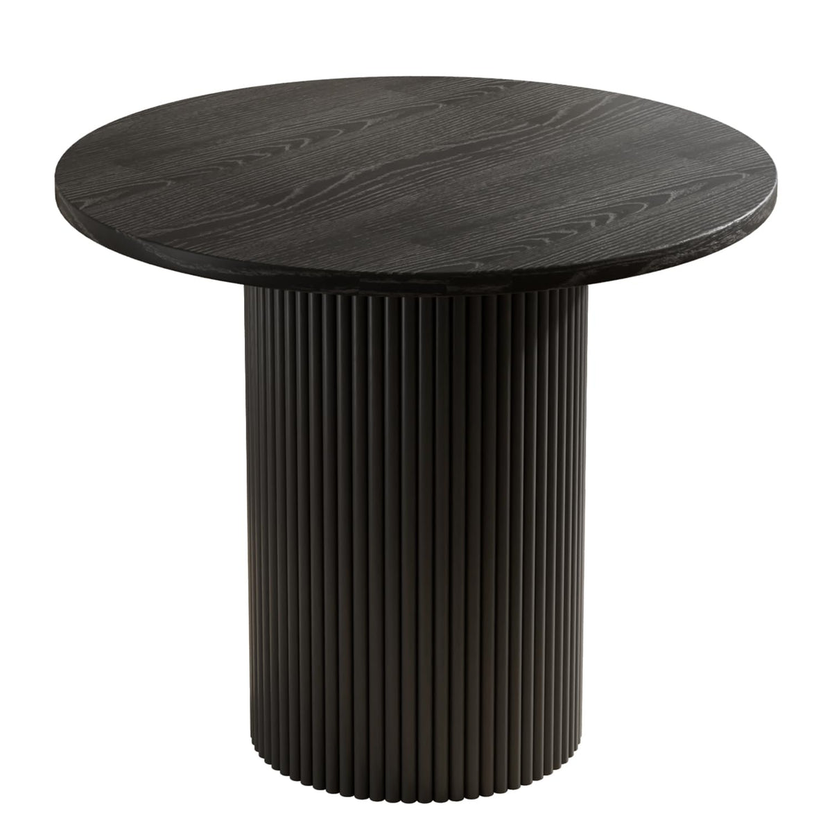 Inspired Saarinen Style 34.3" Round Wood Dining Table Fluted Kitchen Table Circle Dining Tables Modern Pedestal Tables Circular for 2-4
