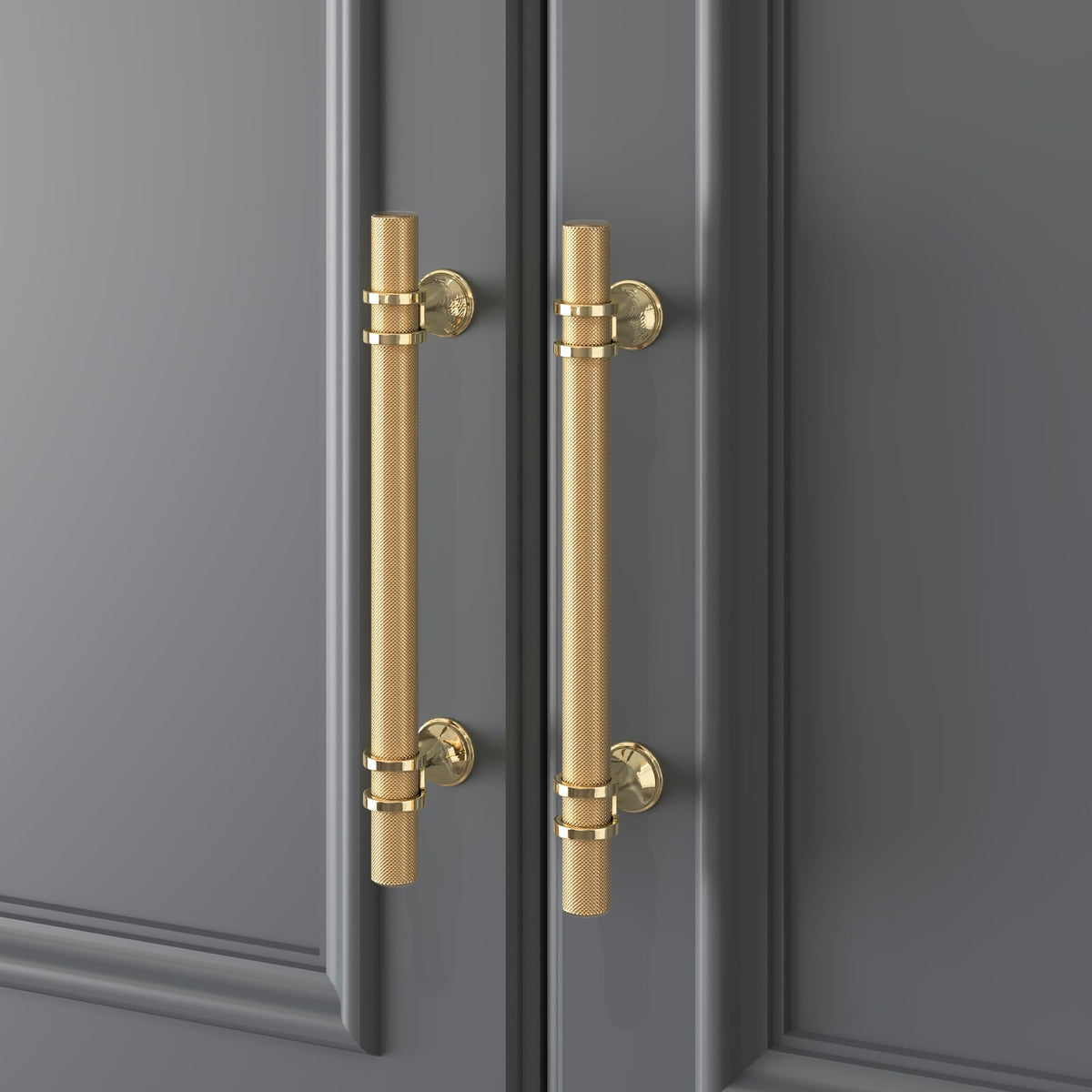 10Pack 5 Inch Knurled and Gold Cabinet Pulls