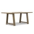 Whitley 72" Wide Solid Mango Wood Dining Table in Grey Wash