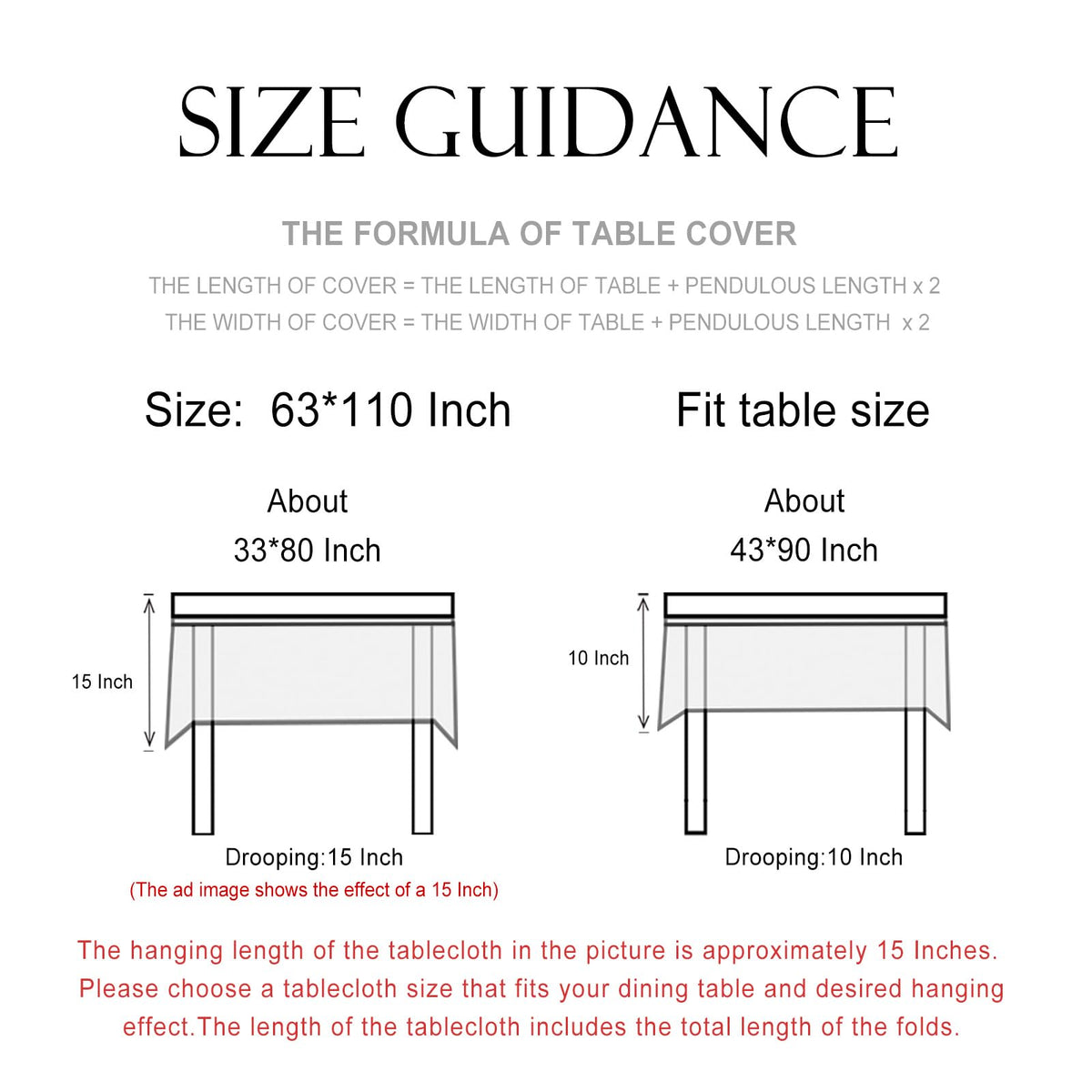 Designer French Farmhouse Fall Tablecloth, Rectangular, 110"x63"