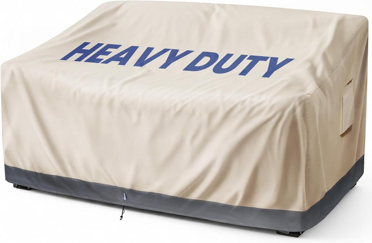 Extra Heavy Duty Outdoor Couch Cover Waterproof, Large 3-Seater Patio Sofa Cover, Lawn Patio Furniture Covers with