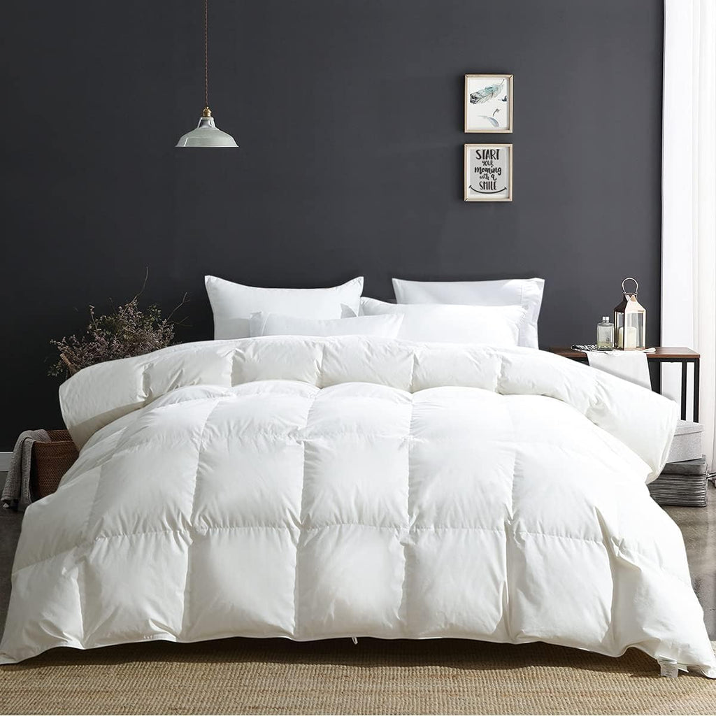 Luxury 100% Organic Cotton All Season Down Feather Fibers Comforter