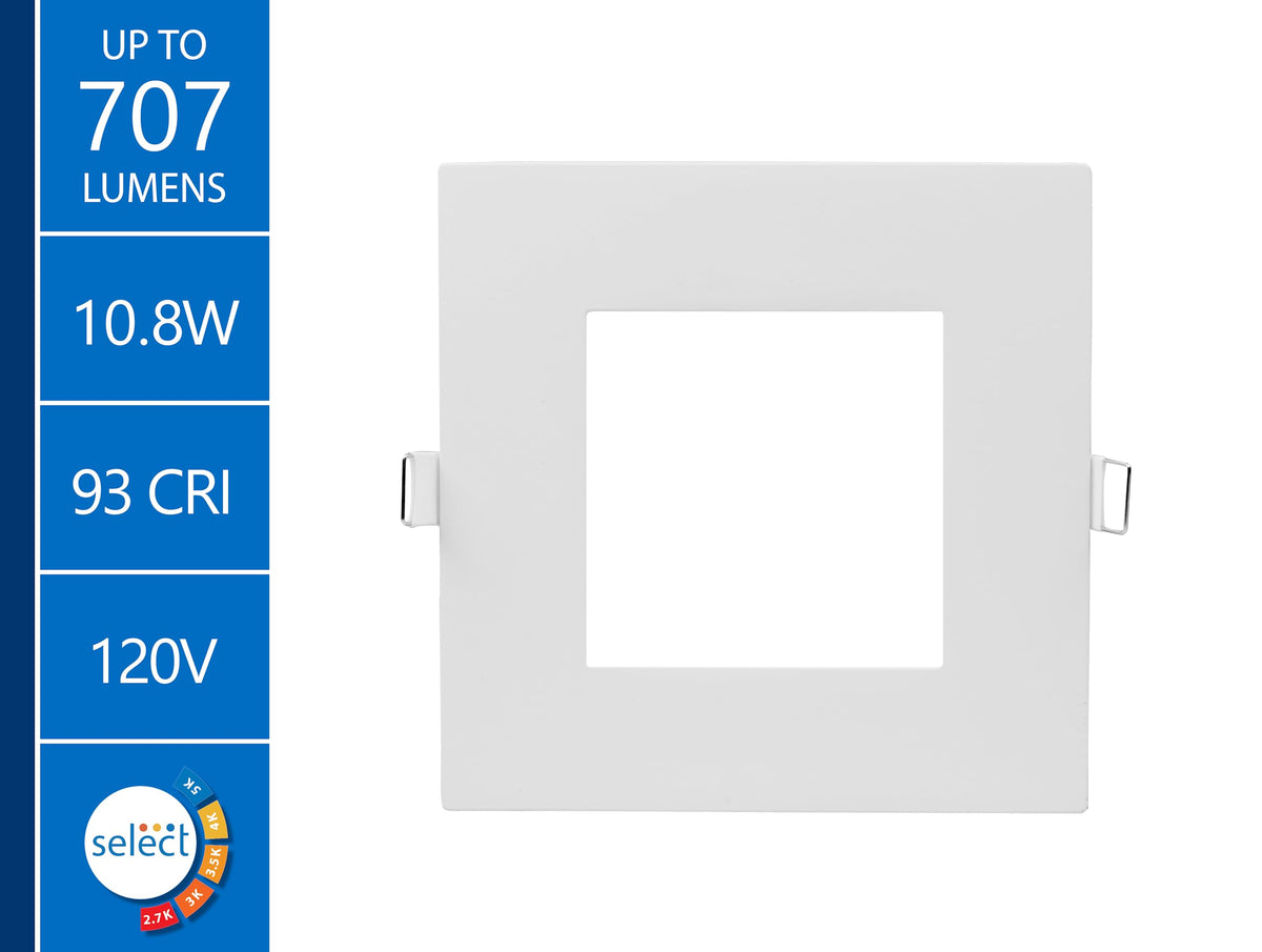 REL Selectable 4 in. Square Remodel LED Downlight Kit (24 Pack) (REL41120SSQWH-24PK), White