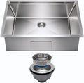 32 Inch Undermount Kitchen Sink - 11 Gauge (3mm) Stainless Steel, Single Bowl with Integrated Ledge, Superior Drain