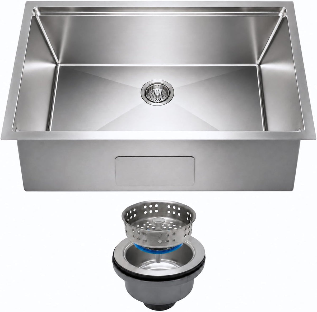 32 Inch Undermount Kitchen Sink - 11 Gauge (3mm) Stainless Steel, Single Bowl with Integrated Ledge, Superior Drain
