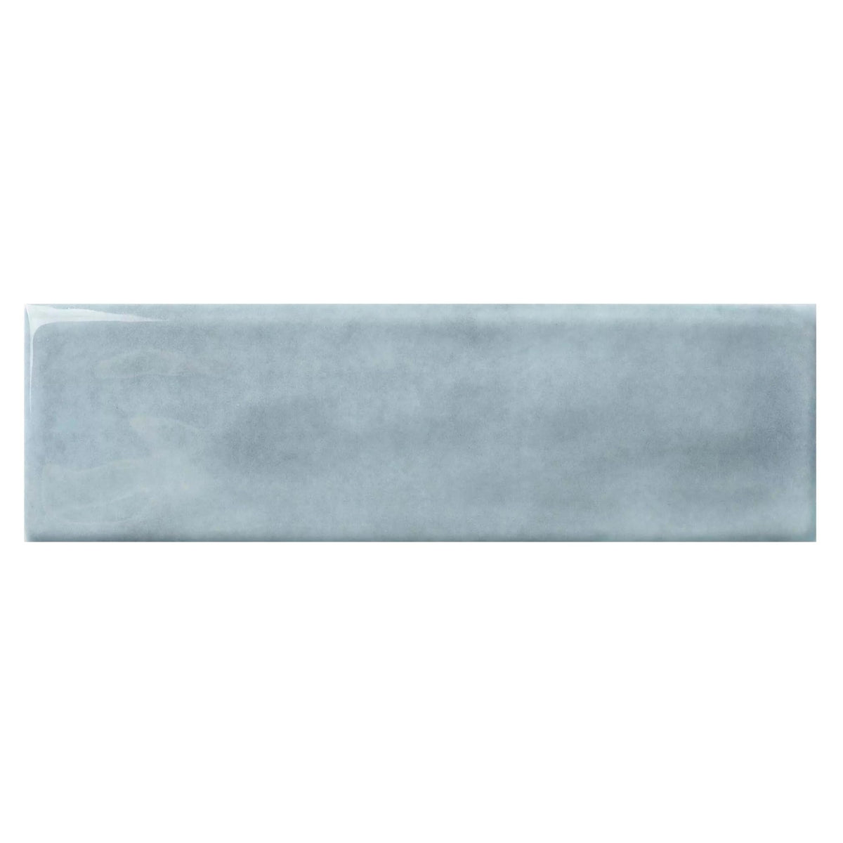 Handmade Zellige Look 2.5" x 8" Blue Porcelain Tile - High Gloss Pressed Edge Subway Tile for Wall & Floor, Bathroom