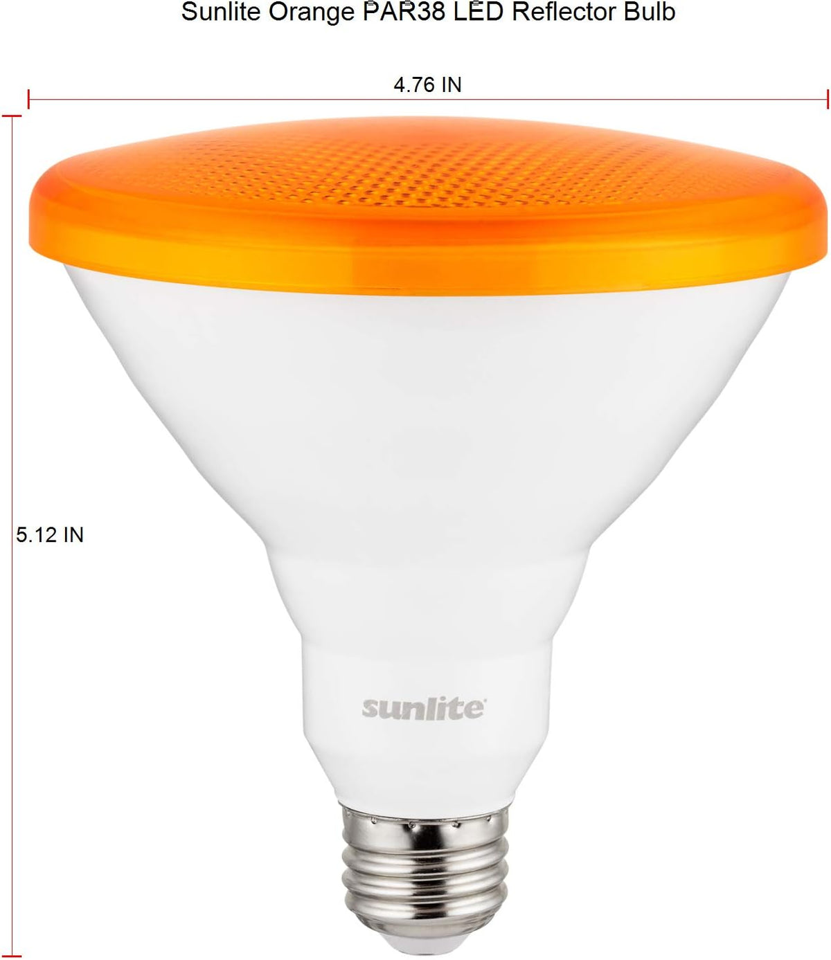 LED Orange PAR38 Spot Bulb 12 Watts, Medium (E26) Base, 35° Flood Beam, Decorative, Holiday Lighting, Turtle