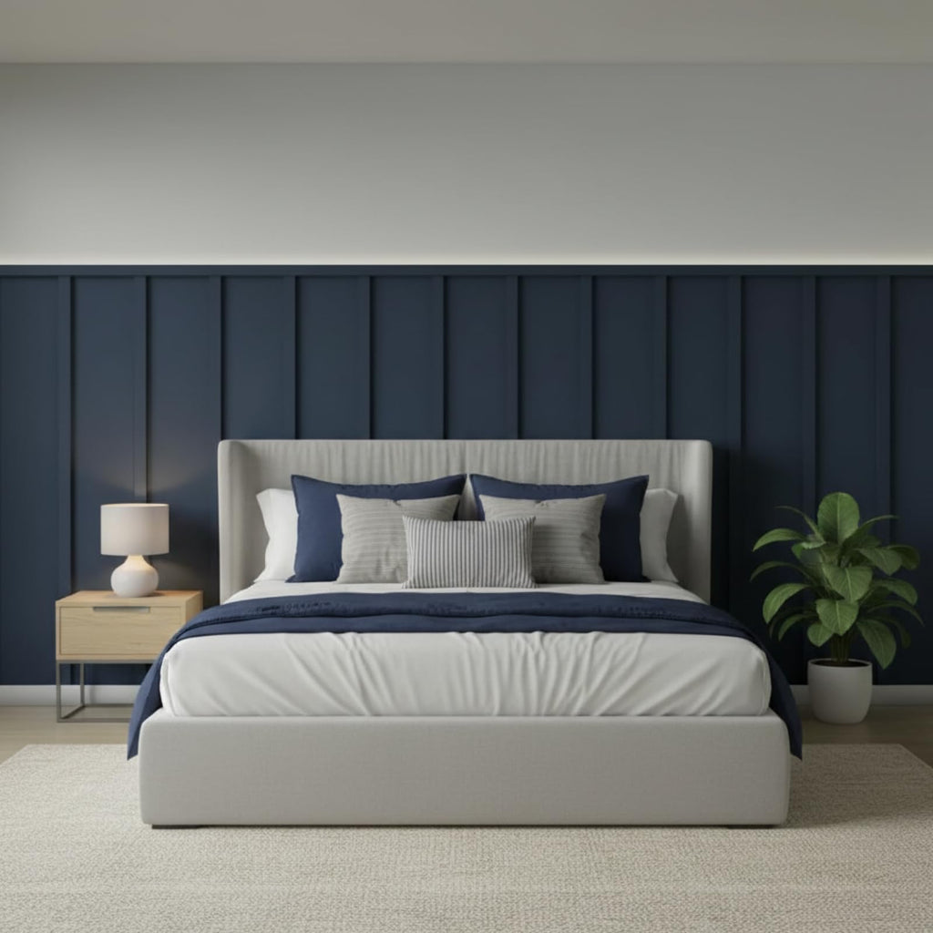 1 Set MDF Premade Board and Batten Wainscoting Kit 157 x 63inch