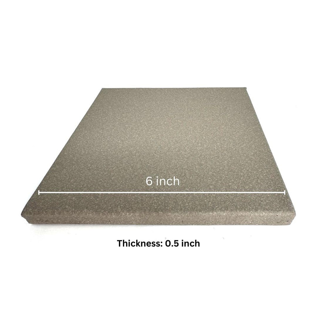 6x6 Ashstone Gray Quarry Tile - Matte Ceramic Floor and Wall Tile for Restaurant, Kitchen, Patio, Spa, Indoor Outdoor
