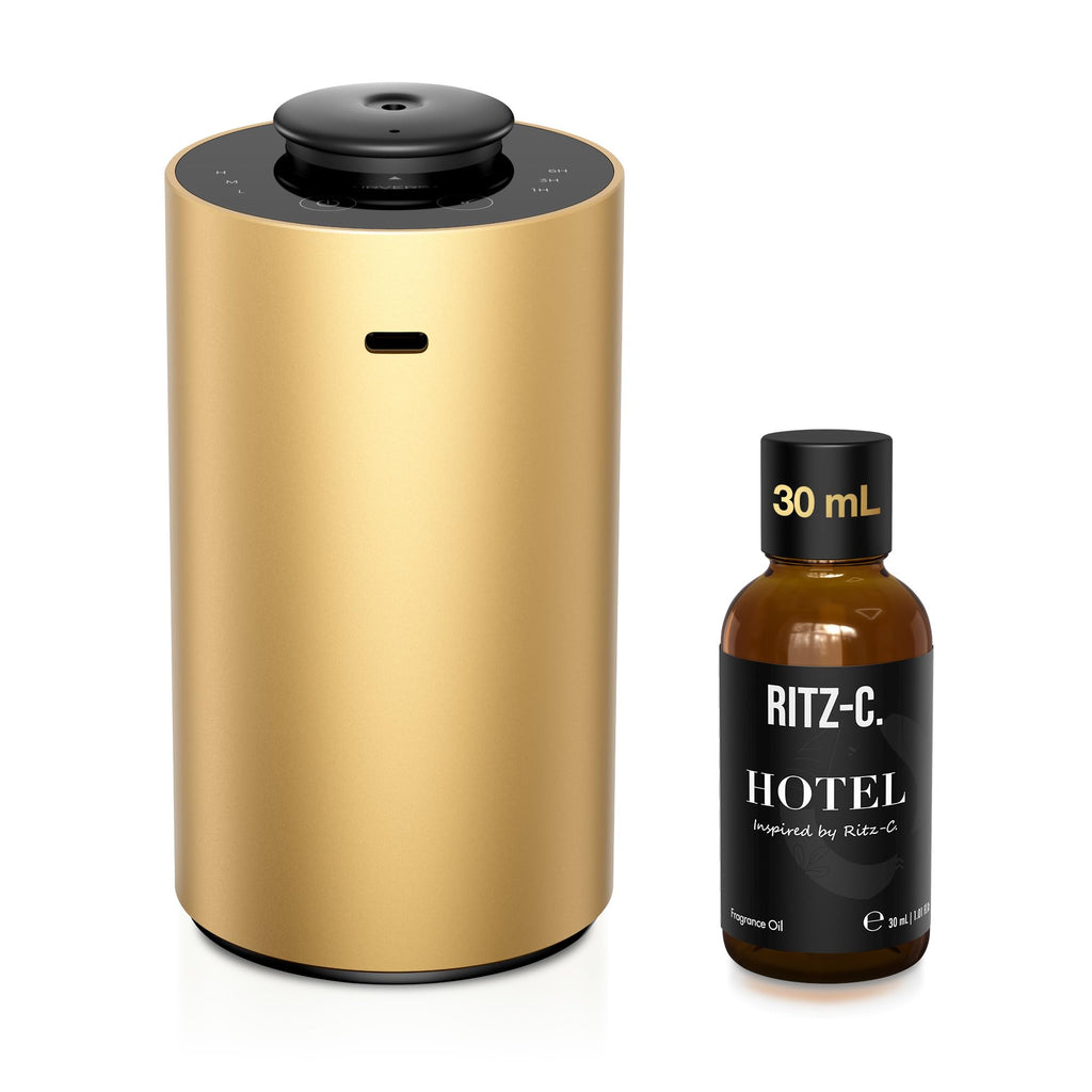 ANX Waterless Essential Oil Diffuser Starter Kit, Gold