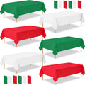 12 Pcs Red White Green Table Cloths, Christmas Plastic Tablecloths