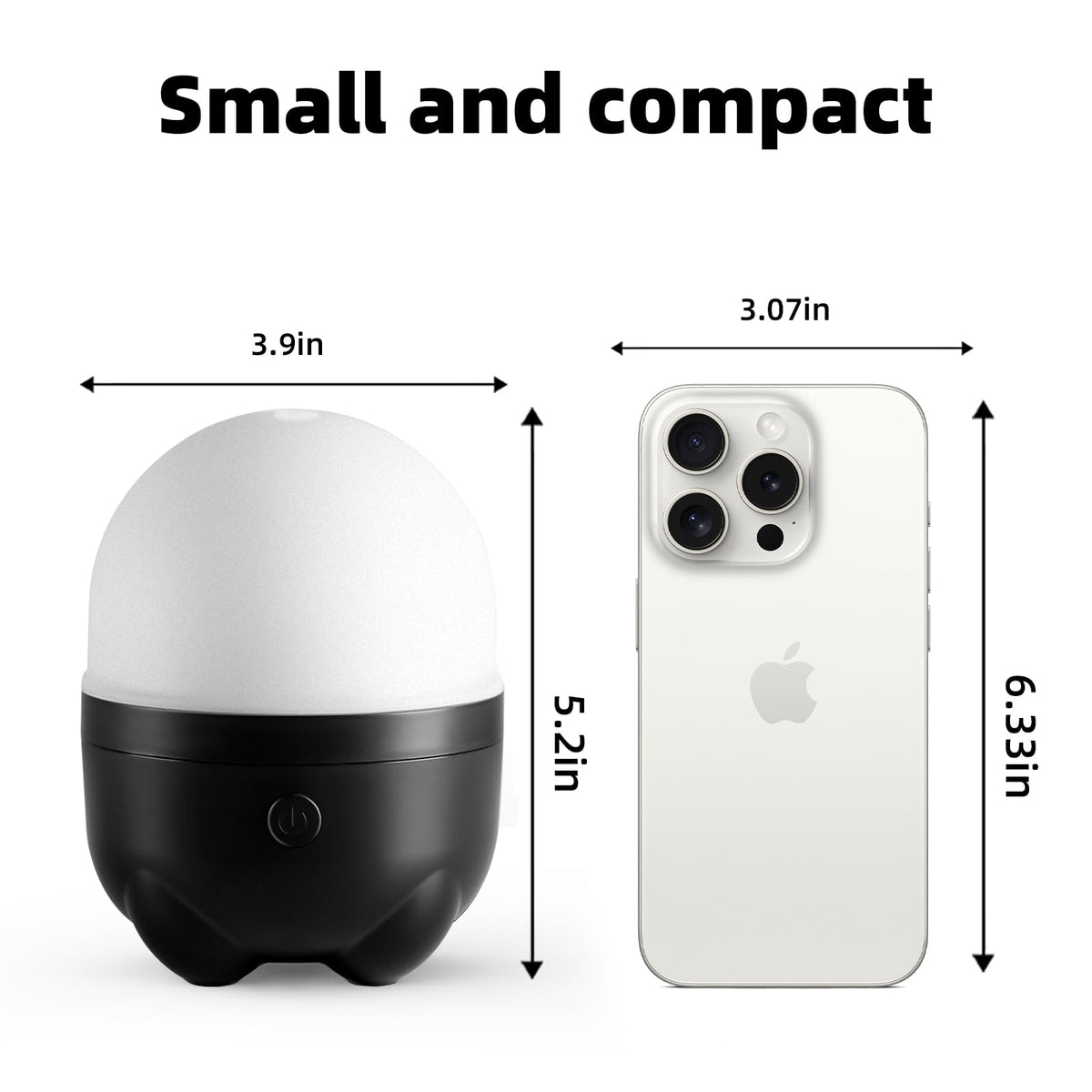 Cordless Essential Oil Diffuser, Built-in 6000mAH Rechargeable Battery, 7 Hours Run Time, 7 Colors LED Light