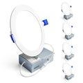 4 Pack 6 Inch LED Recessed Light, 5000K Dimmable Canless Wafer