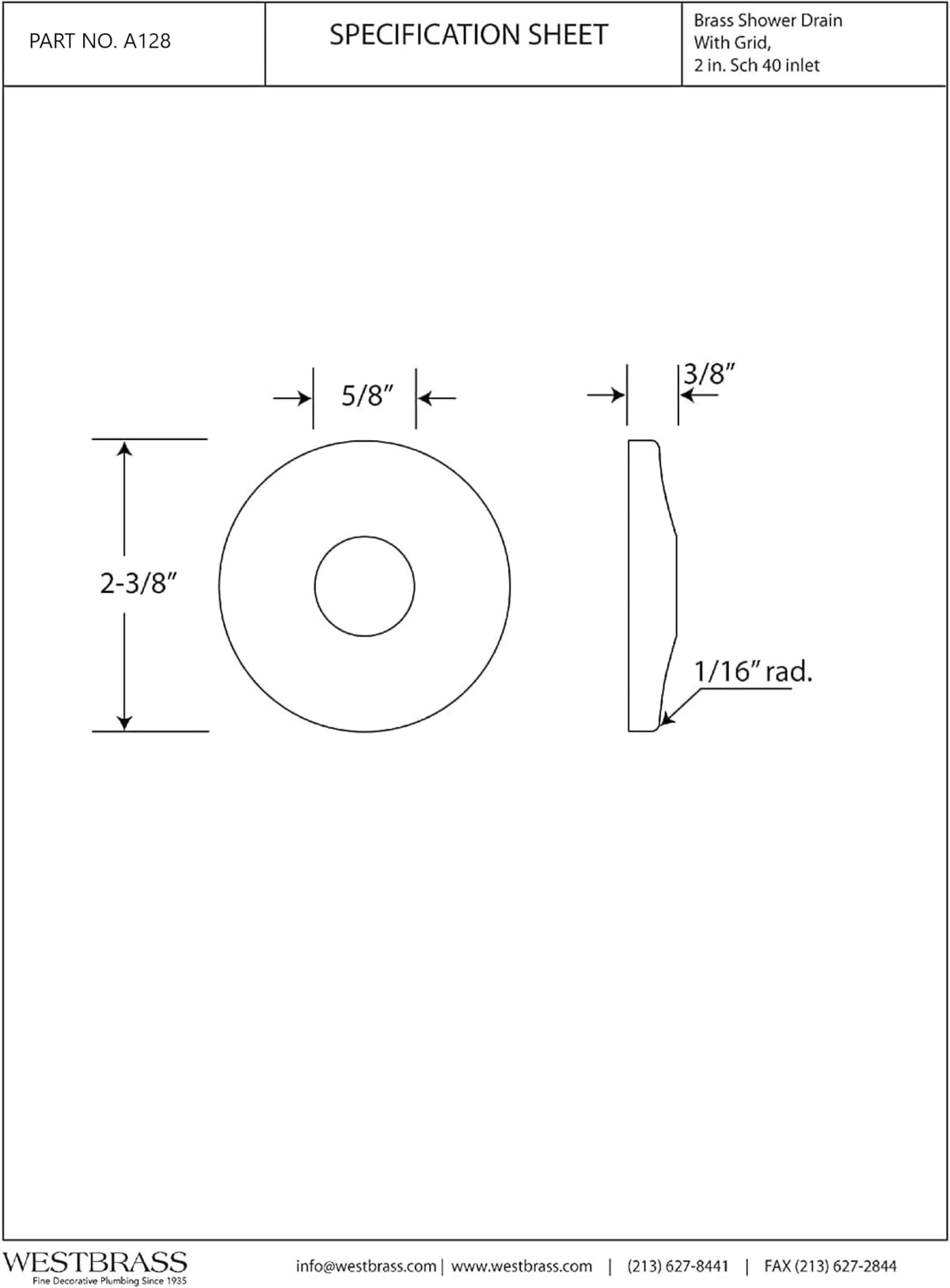 1/2" Low Pattern Flange for Copper Pipe (5/8" OD), Oil Rubbed Bronze