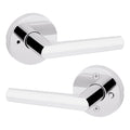 Milan Interior Privacy Door Handle with Lock, Door Lever , Polished Chrome Reversible Keyless Push Button Lock Door