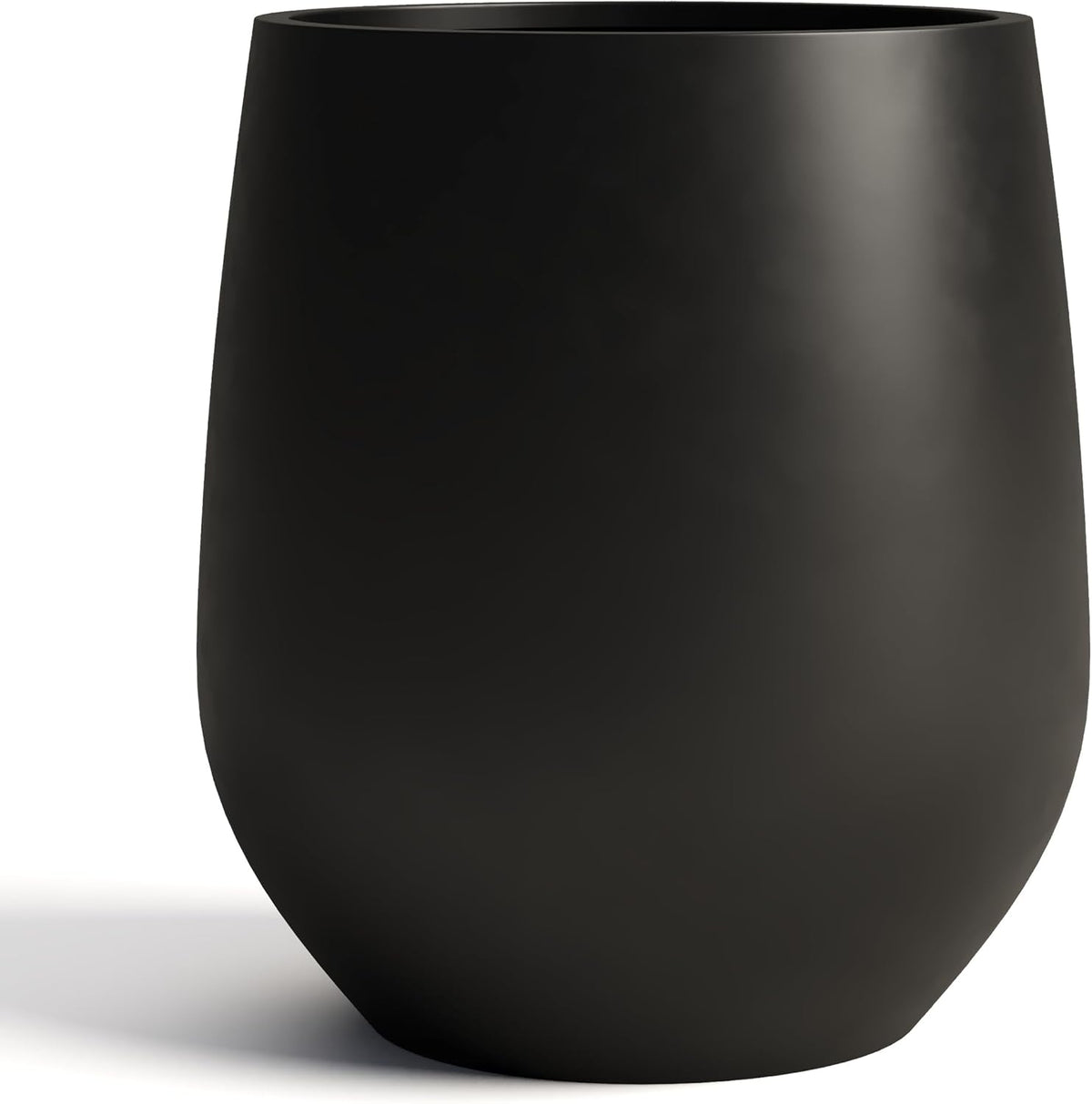 Premium Mt Wilson Tall Tapered Fiberstone Planter for Indoor Outdoor Use, Modern Large Olive Tree Pot with Drainage