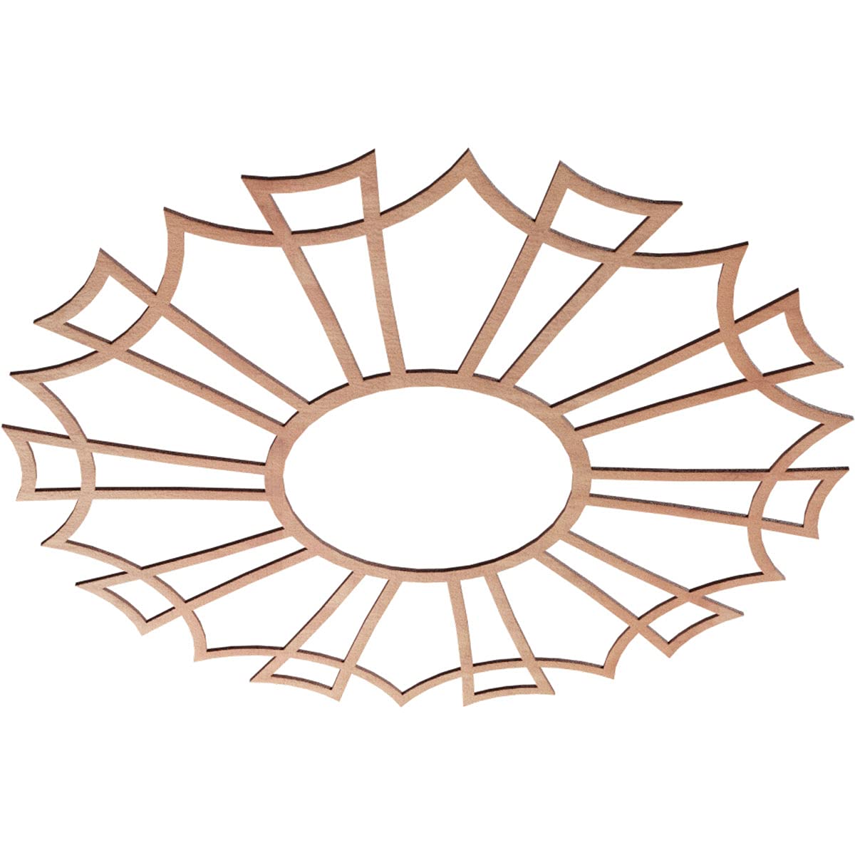 40"OD x 14 1/8"ID x 1/4"T Augustus Wood Fretwork Pierced Ceiling Medallion, Cherry
