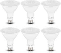 LED PAR30 Long Neck 12W 120V ETL Listed E26, 3000K, 6 Pack