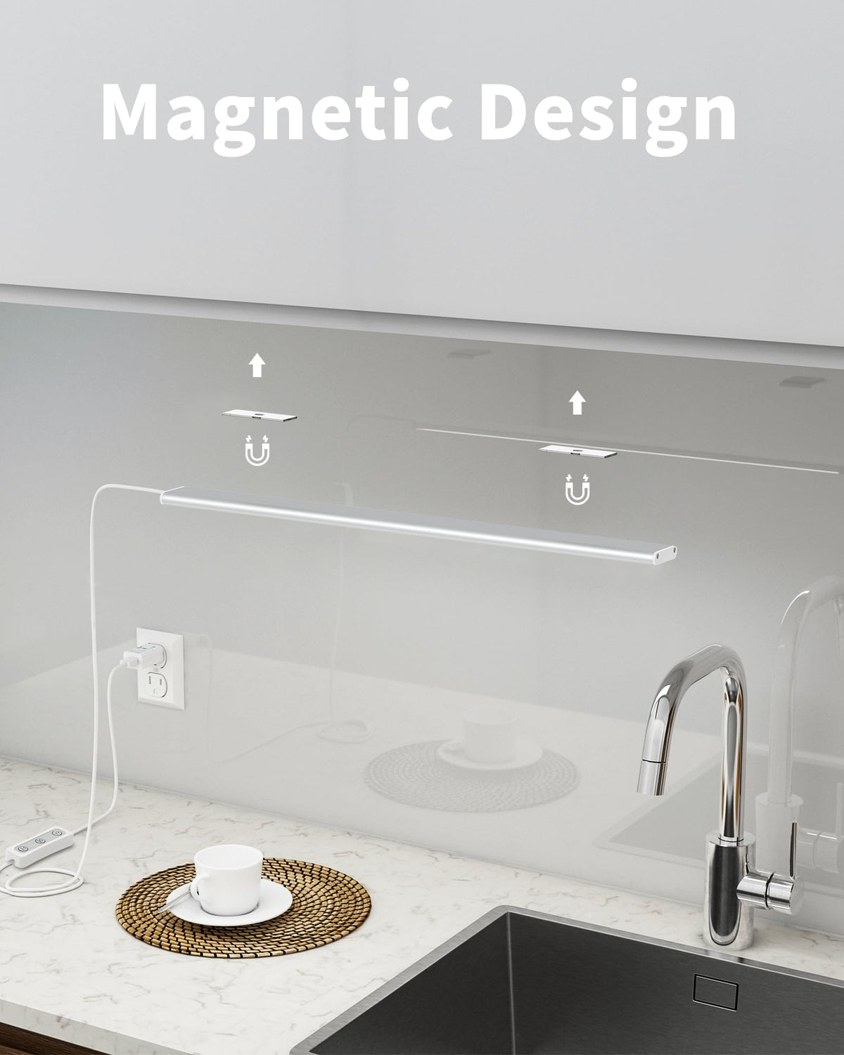Under Cabinet LED Light Strip 16" Dimmable Kitchen Lamp