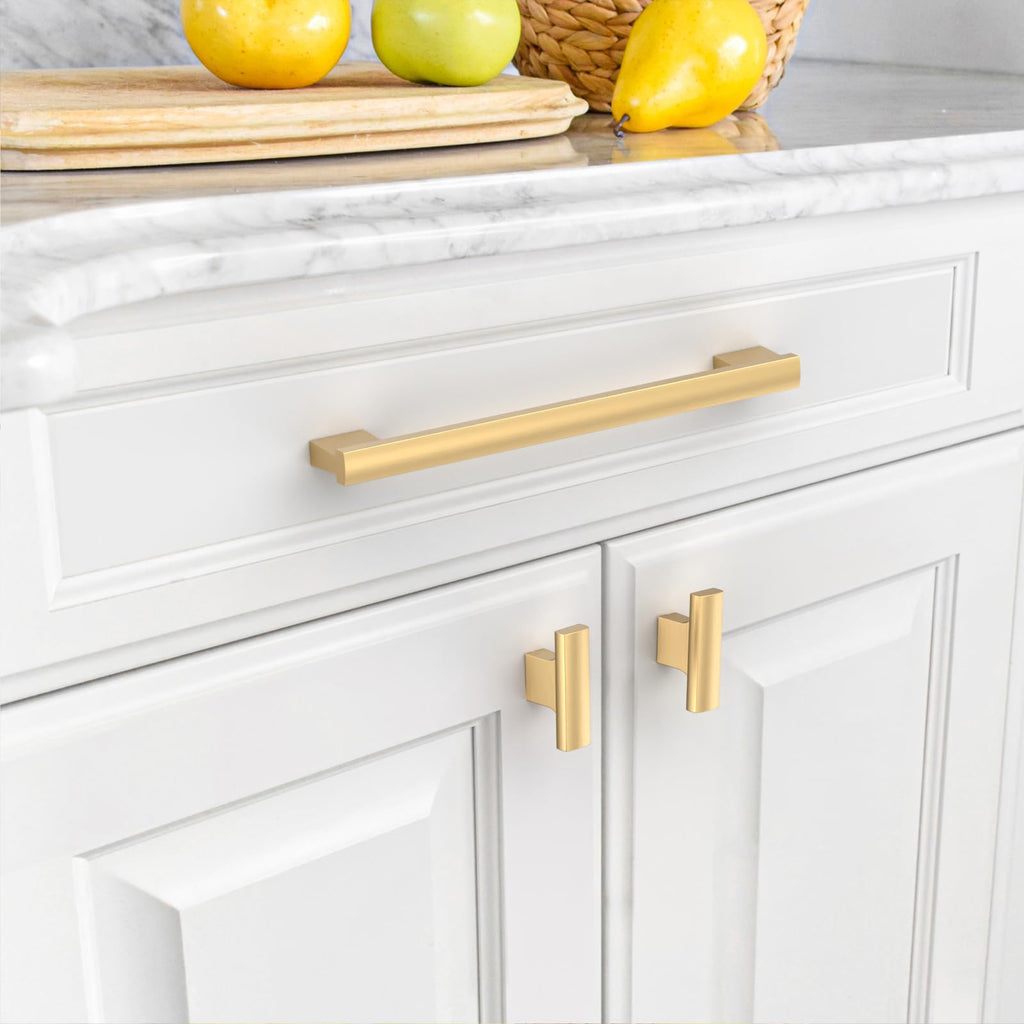 10 Pack Champagne Bronze Cabinet Pulls 7.5 Inch(192MM) Hole Centers Kitchen Cabinet Handles Hardware Kitchen Handles