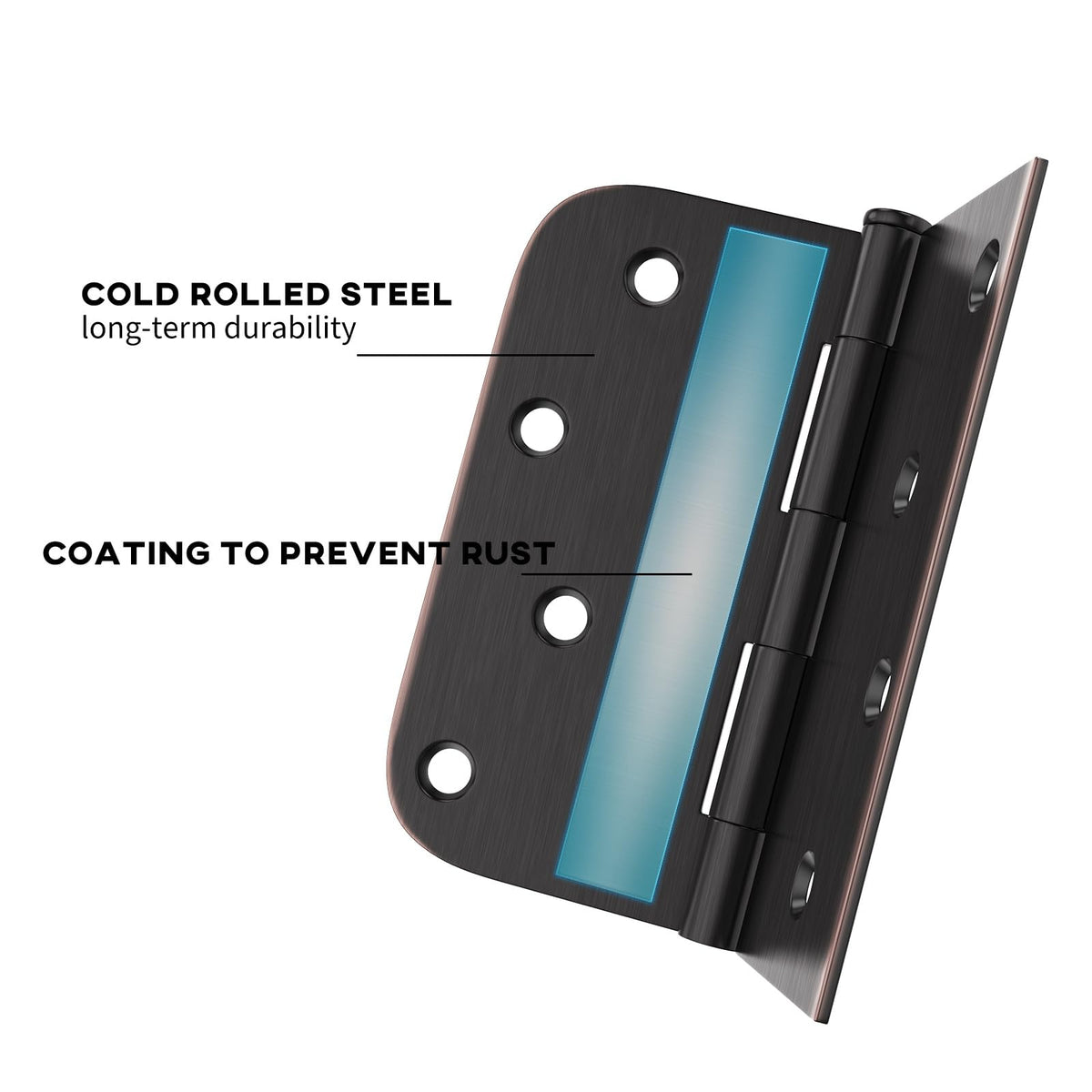 24 Pack 4 inch Oil Rubbed Bronze Interior Door Hinges 4 x 4 Inch