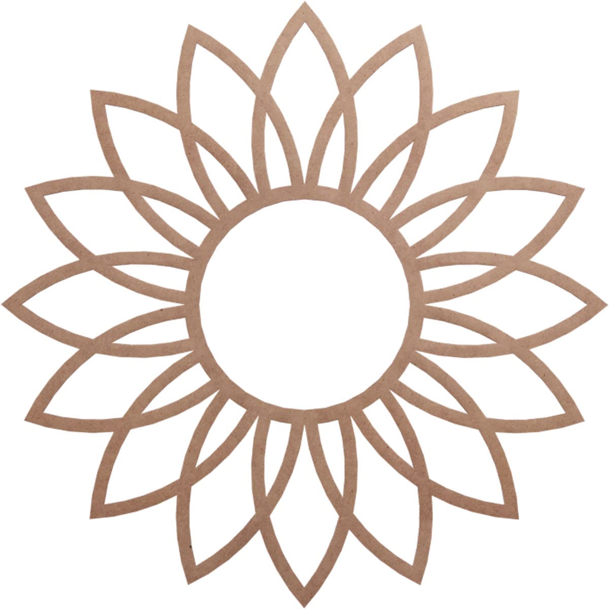34"OD x 11 7/8"ID x 3/8"T Daisy Wood Fretwork Pierced Ceiling Medallion, Wood (Paint Grade)