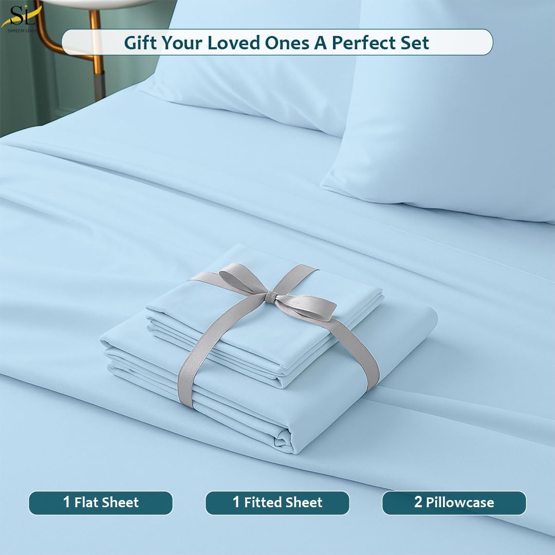 Sheet Set - 4 Piece Ultra Soft Brushed Microfiber Bed Sheets - 15" Deep Pockets, Wrinkle-Free & Breathable for