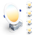 4 Pack 7 Inch LED Recessed Light, 5CCT Dimmable Canless Wafer