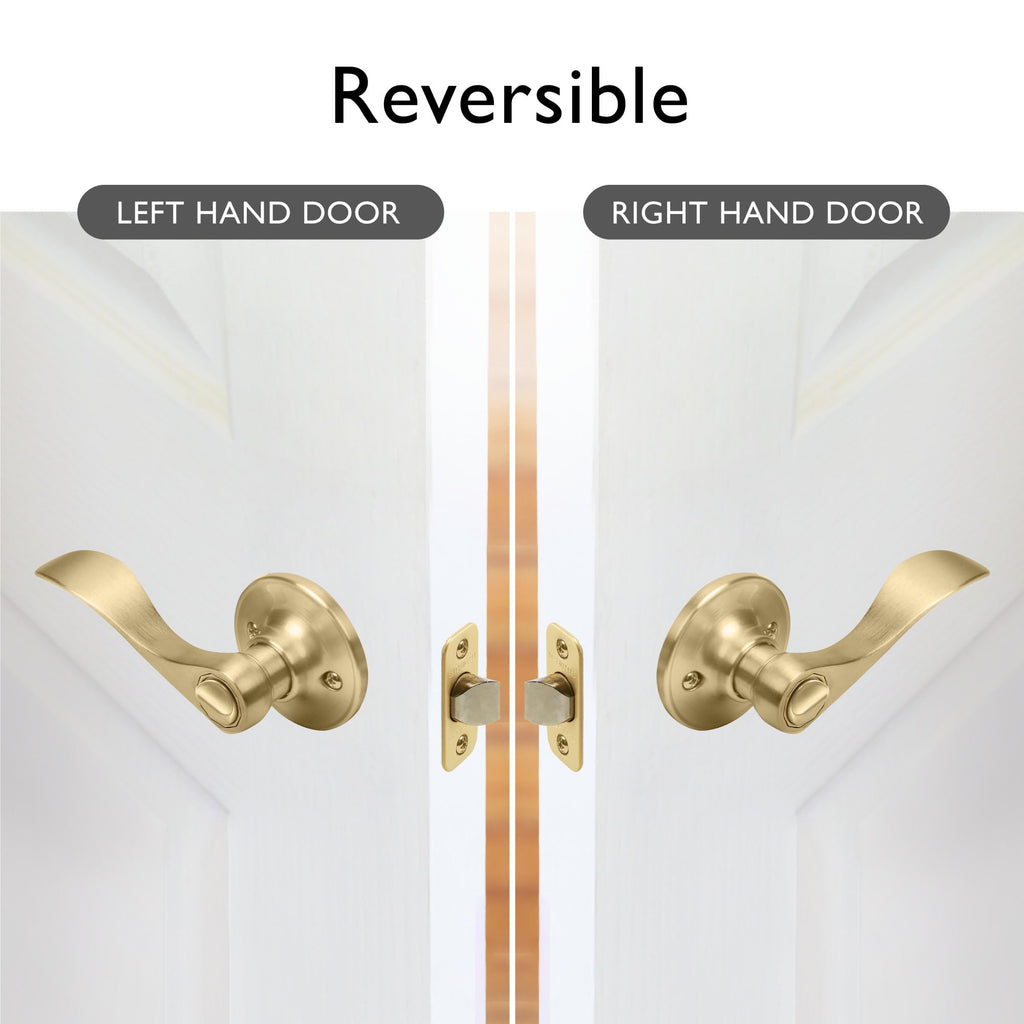 Springdale Privacy Door Lever, Satin Gold