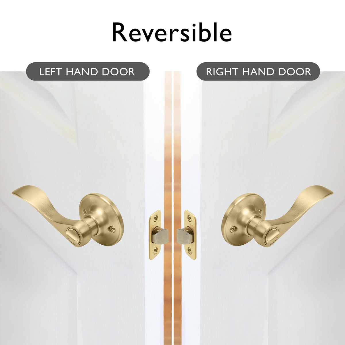 Springdale Privacy Door Lever, Satin Gold