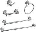 Nickel Bathroom Hardware Set, 5-Piece Bath Accessories Set Wall Mount Includes 20 in Towel Bar, 16 in Towel Bar