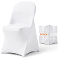30 Pcs Stretch Spandex Folding Chair Covers Universal Fitted White