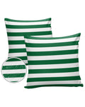 Outdoor Pillows 18x18 Waterproof Outdoor Pillow Covers Green Christmas Striped Vintage Polyester Throw Pillow Covers