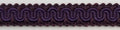 1/2" Scroll Braid Gimp with Backing - 10 Continuous Yards - Dark Purple