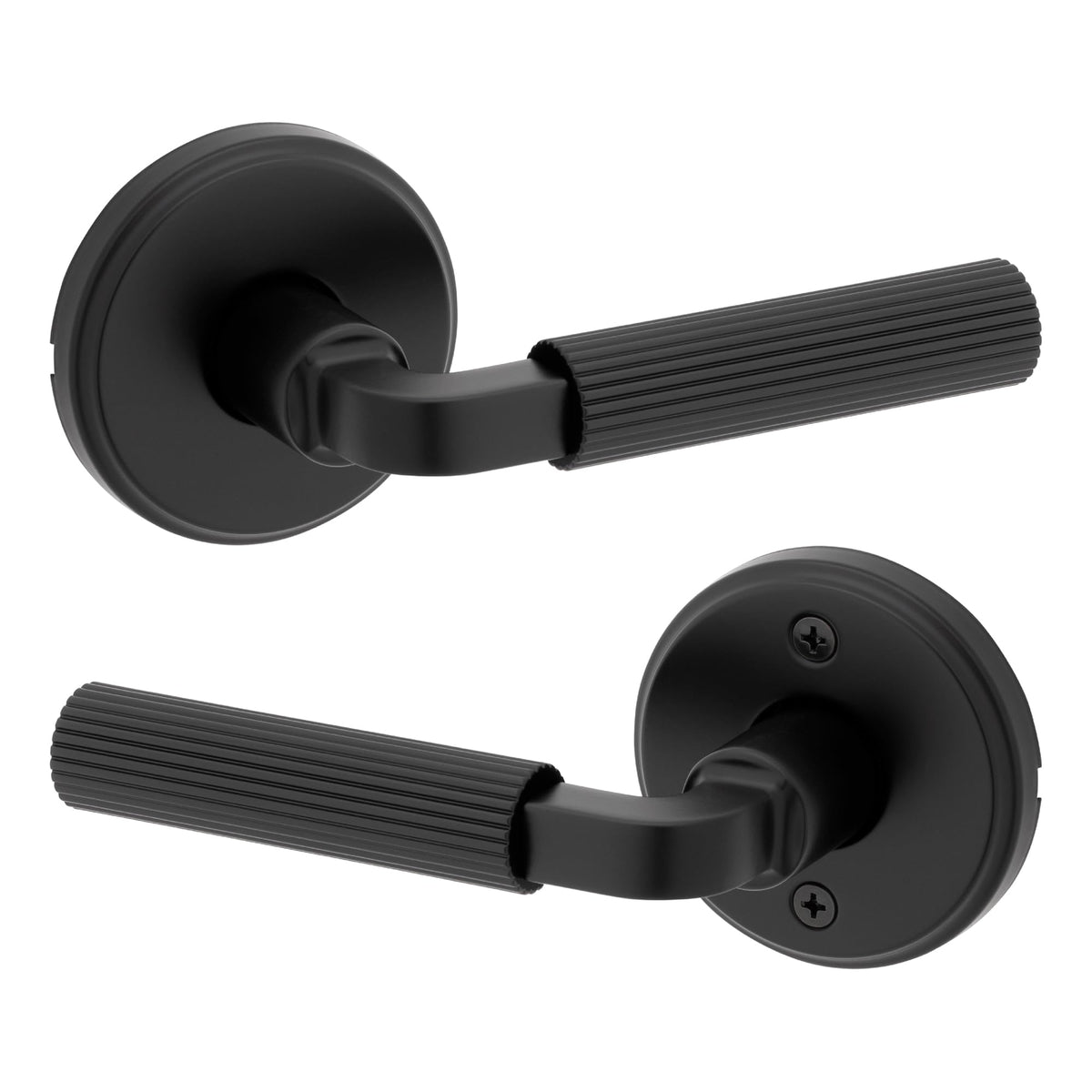 Mirada Interior Round Passage Door Handle, Lever for Closet and Hallway Doors, Reversible Non-Locking Handle Lever