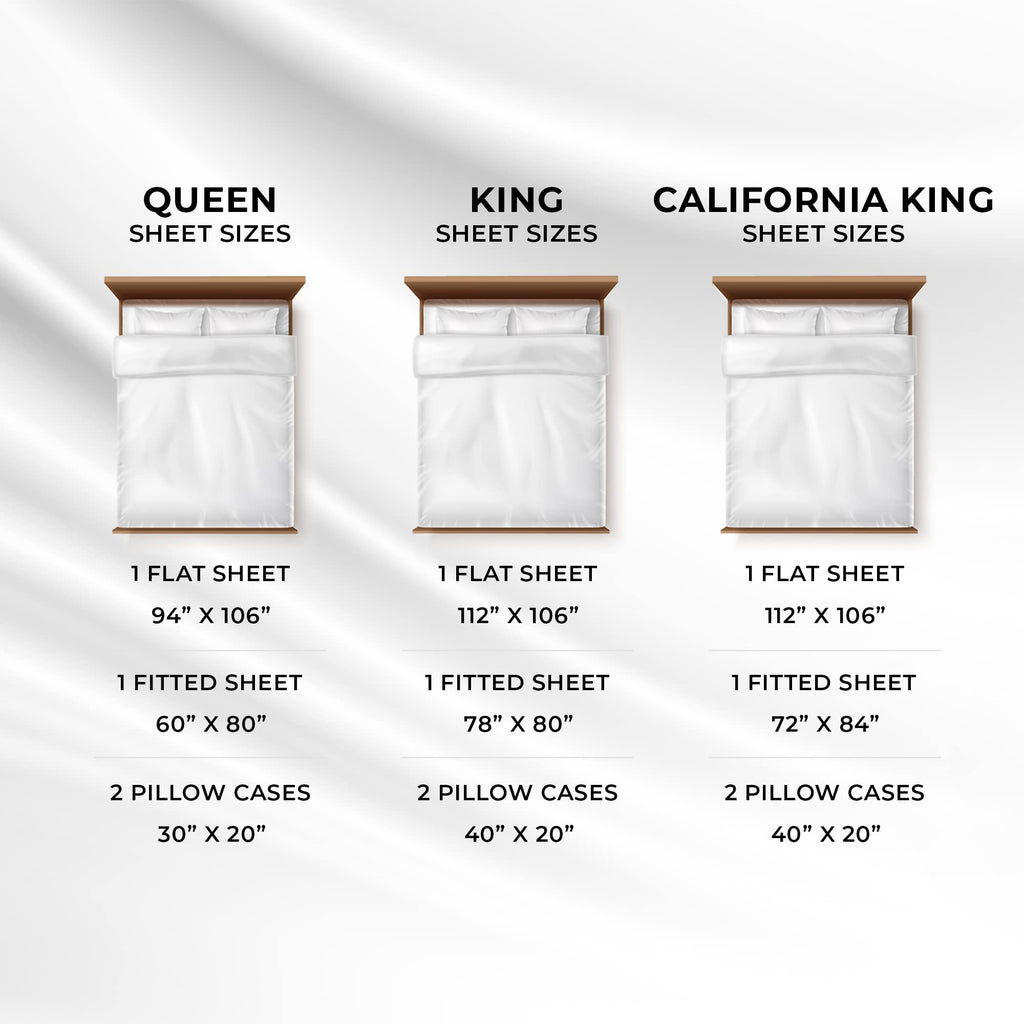 Luxury 800 Thread Count King Sheet Set, 100% Egyptian Cotton Sateen, Deep Pocket Sheets, Soft & Breathable, Elegant