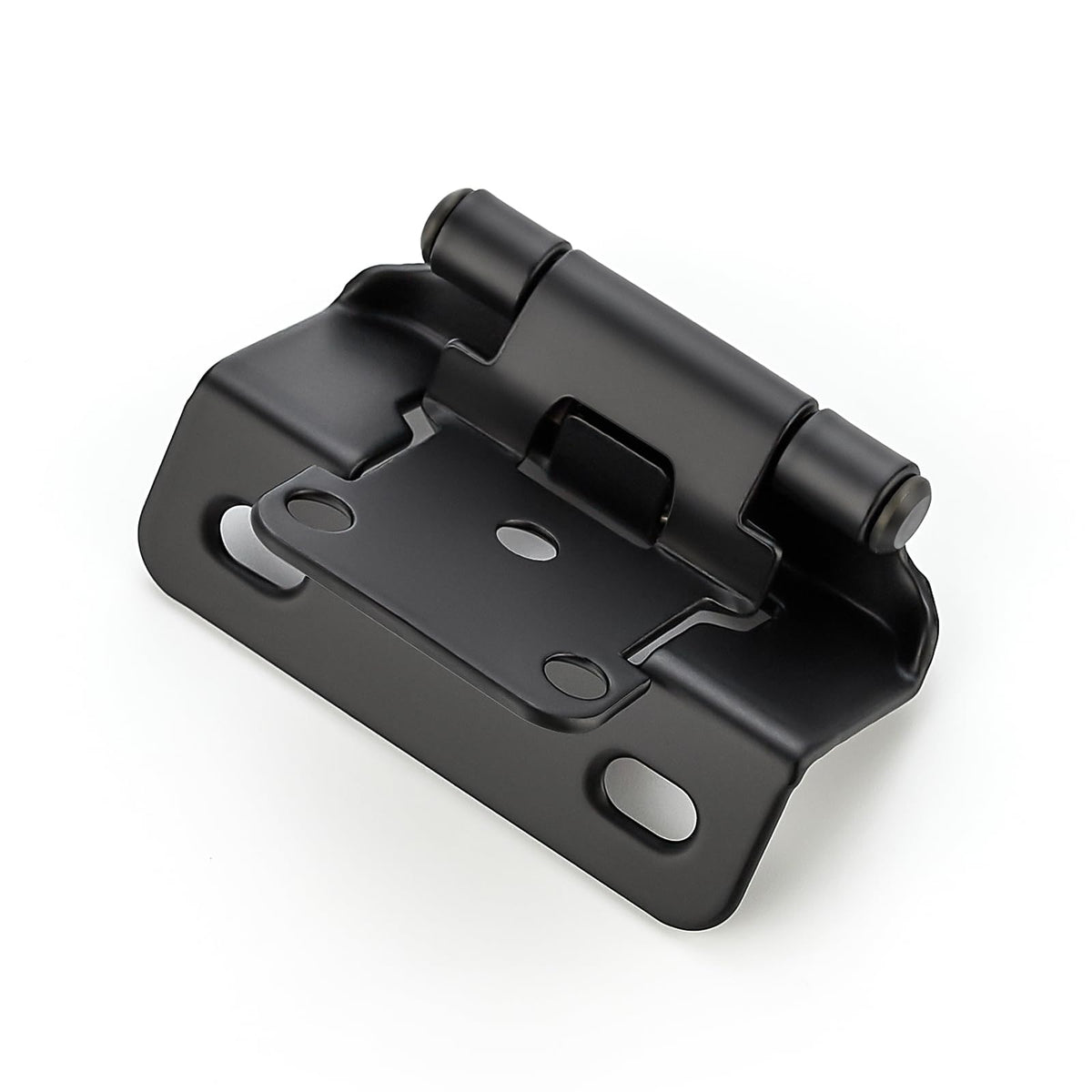 Matte Black Semi-Overlay 1/2 inch Self-Closing Hinges, 60 Pack