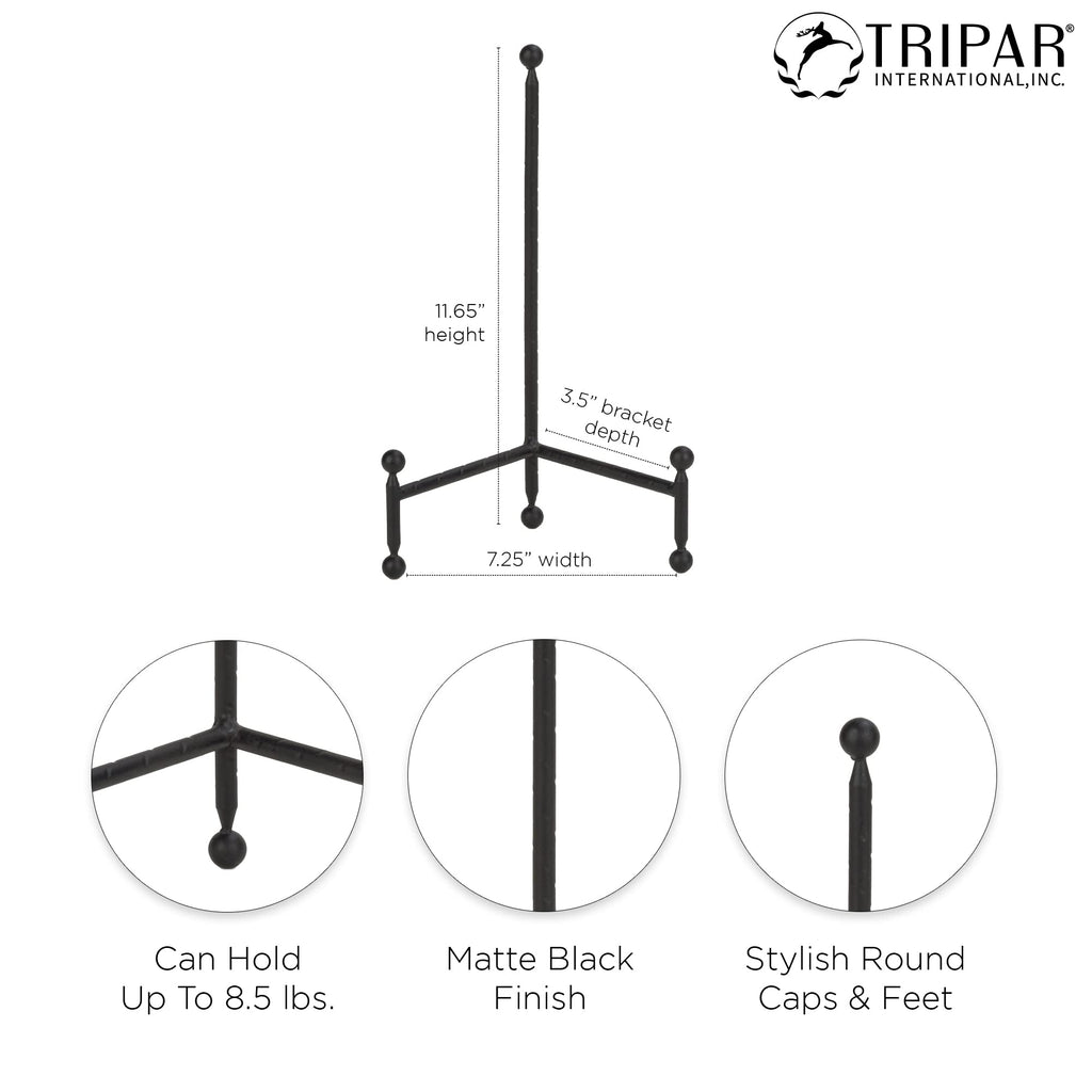 Modern Tripod Easel Display, Black Finish - Lightweight & Durable Design - Perfect for Displaying Decorative
