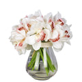 12 PCS High Quaulity Latex Real Touch Cymbidium Orchid Artificial Flower Bouquet for Wedding Holiday Bridal Bouquet