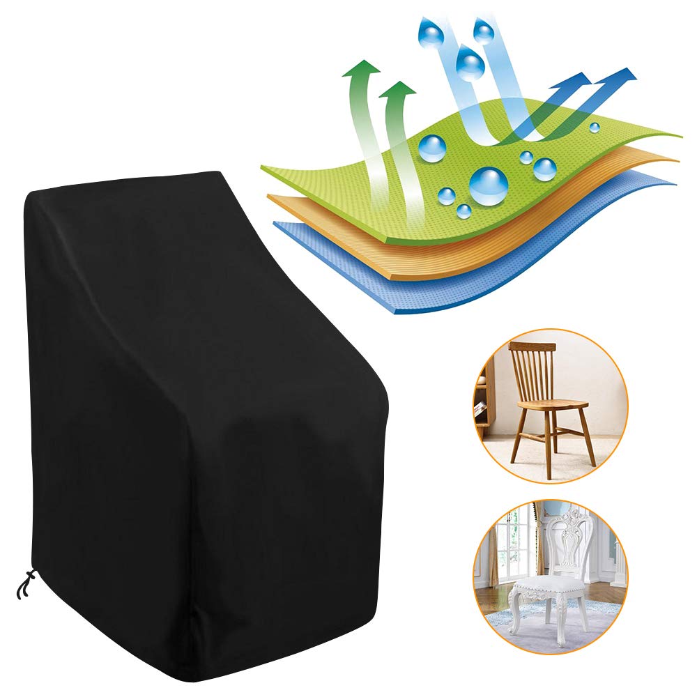 Stacking Outdoor Chair Cover Waterproof, Outdoor Patio Furniture Covers Stacked Chairs 210D, Lounge Chair Covers