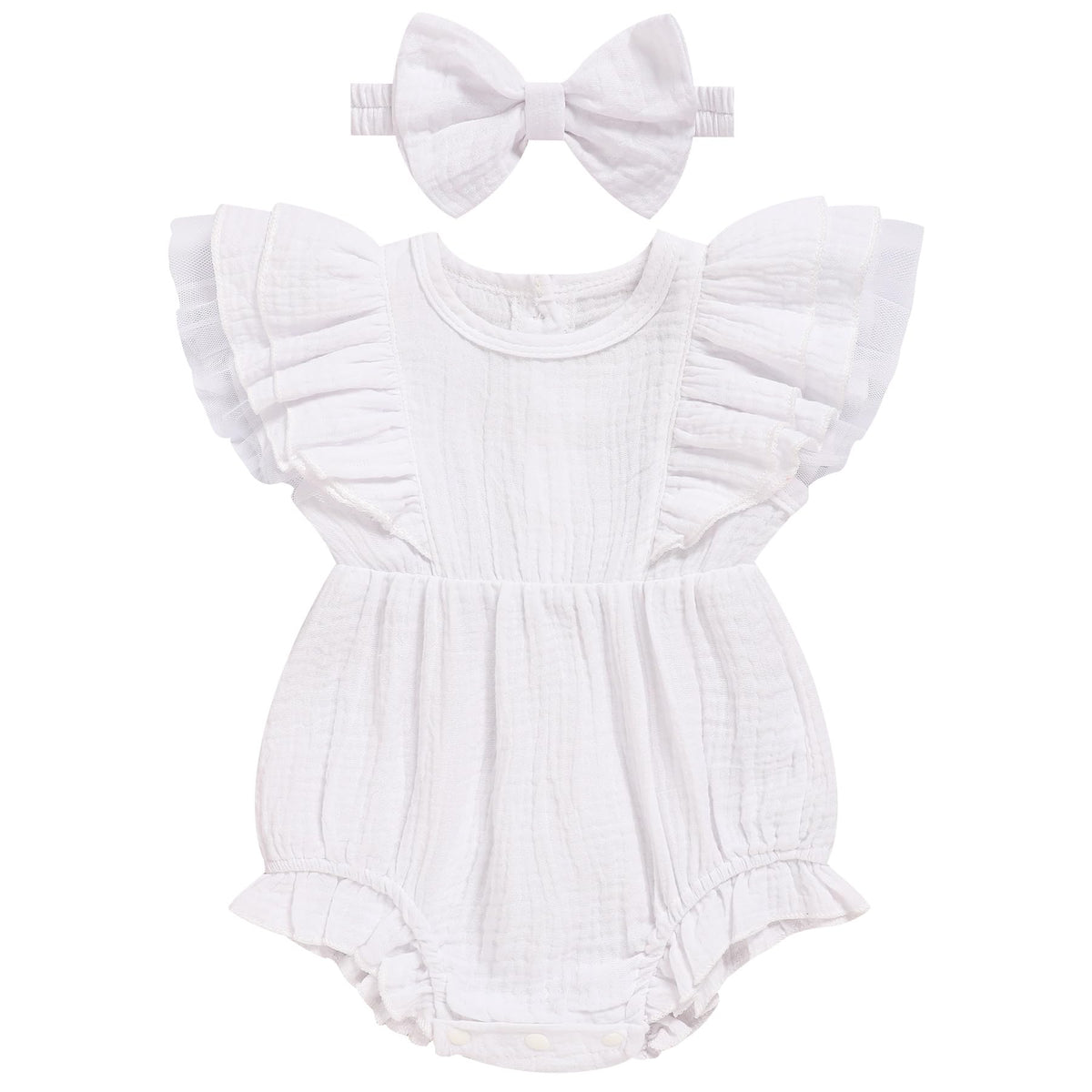 Ruffle Bubble Romper for Baby Girl | One-Piece Shorts Jumpsuit | Summer Outfit & Dress for Infants