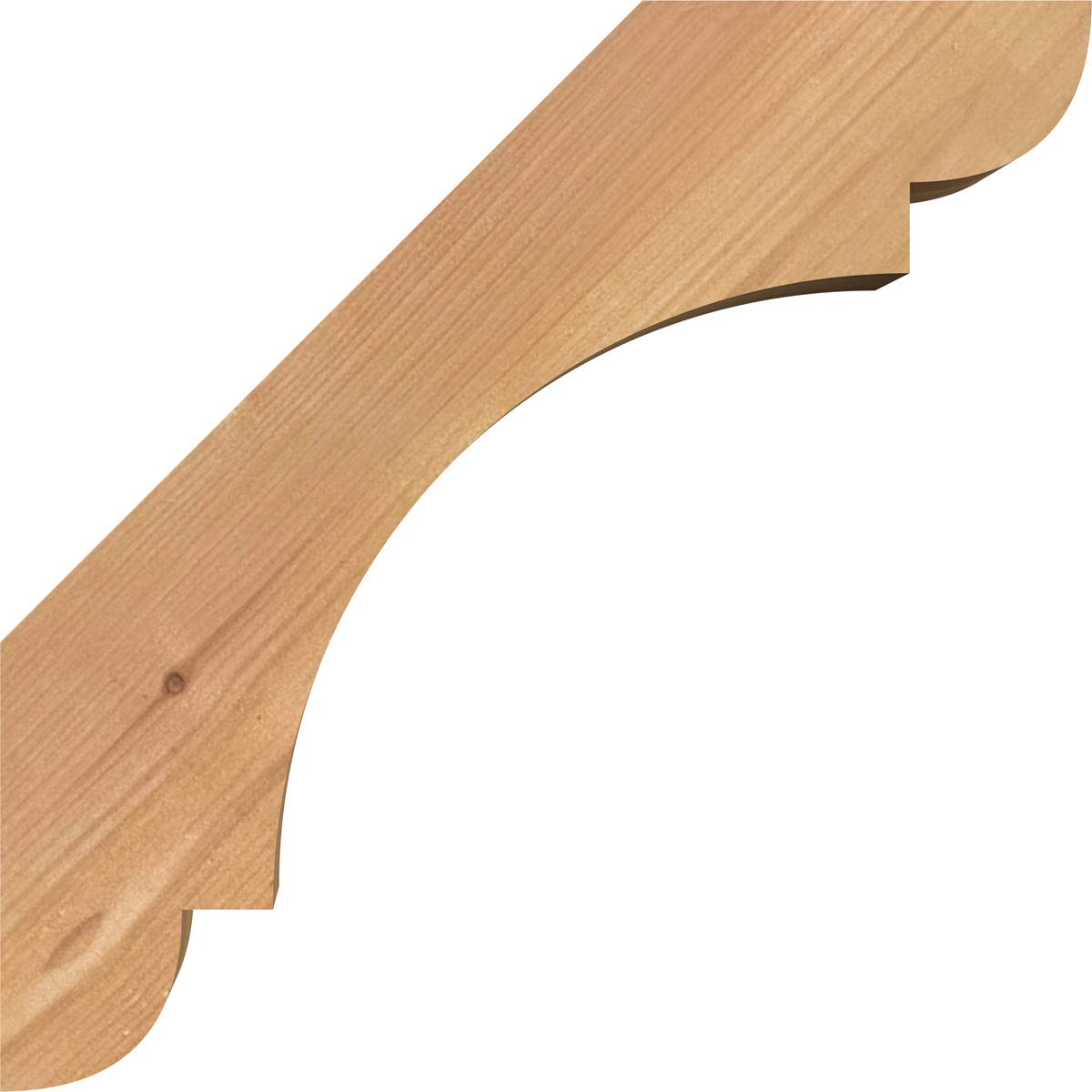 3 1/2"W x 10"D x 10"H Olympic Smooth Knee Brace, Western Red Cedar