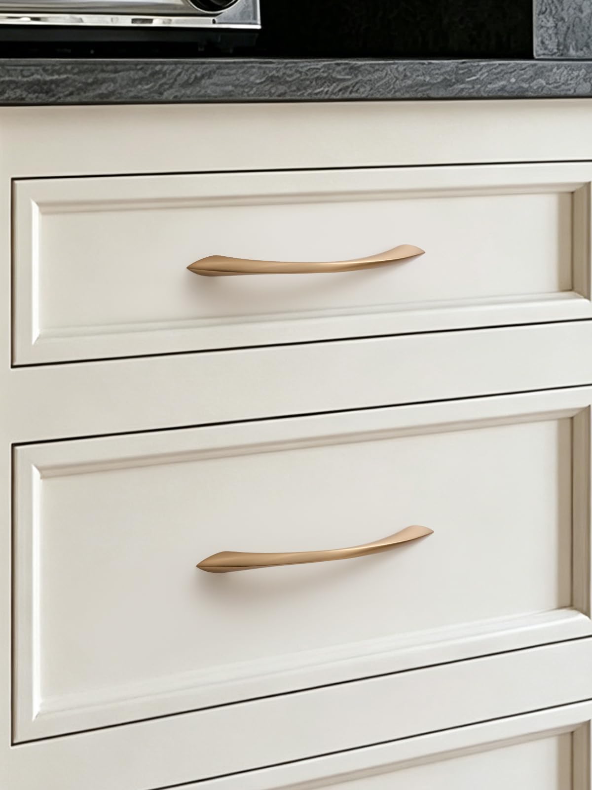 5 Pack Champagne Bronze Cabinet Pulls 6.3 Inch Arch Twisted Brass Handles Drawer Kitchen Cupboard Bathroom Dresser