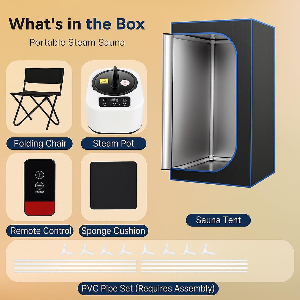 Upgraded Sauna Box, Portable Sauna for Home, Infrared Sauna for Relaxation