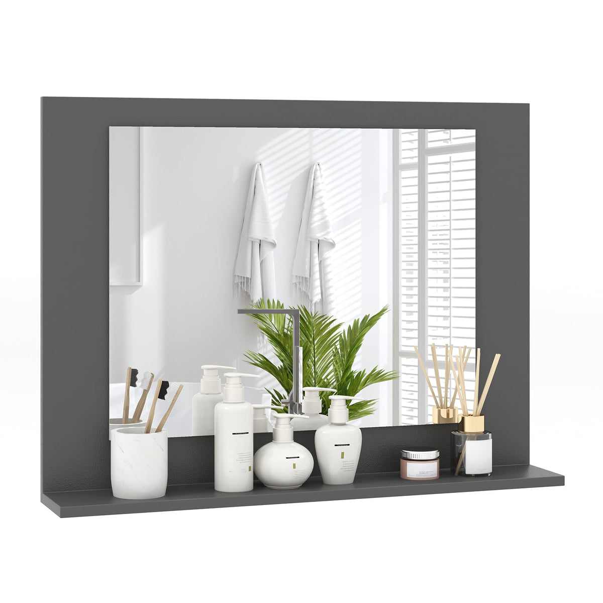 Bathroom Mirror with Shelf
