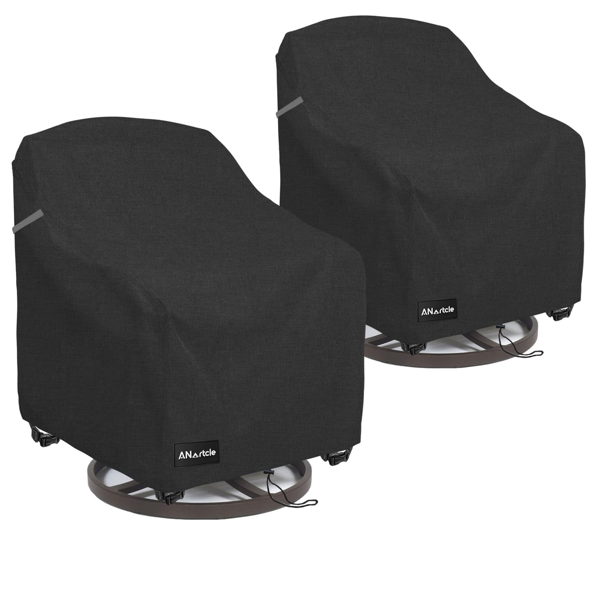 Swivel 2 Pack, Waterproof Heavy Duty Outdoor Chair Covers, Patio Swivel Chair Covers for Outdoor Furniture (30 W x 34 D