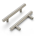 Cabinet Handles, Brushed Nickel,5" Length,3" Hole Center,25 Pack