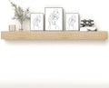 Shelf, 80" Handcrafted Solid Wood Floating Shelf for Over Fireplace - Rustic Farmhouse Wall-Mounted Mantel with
