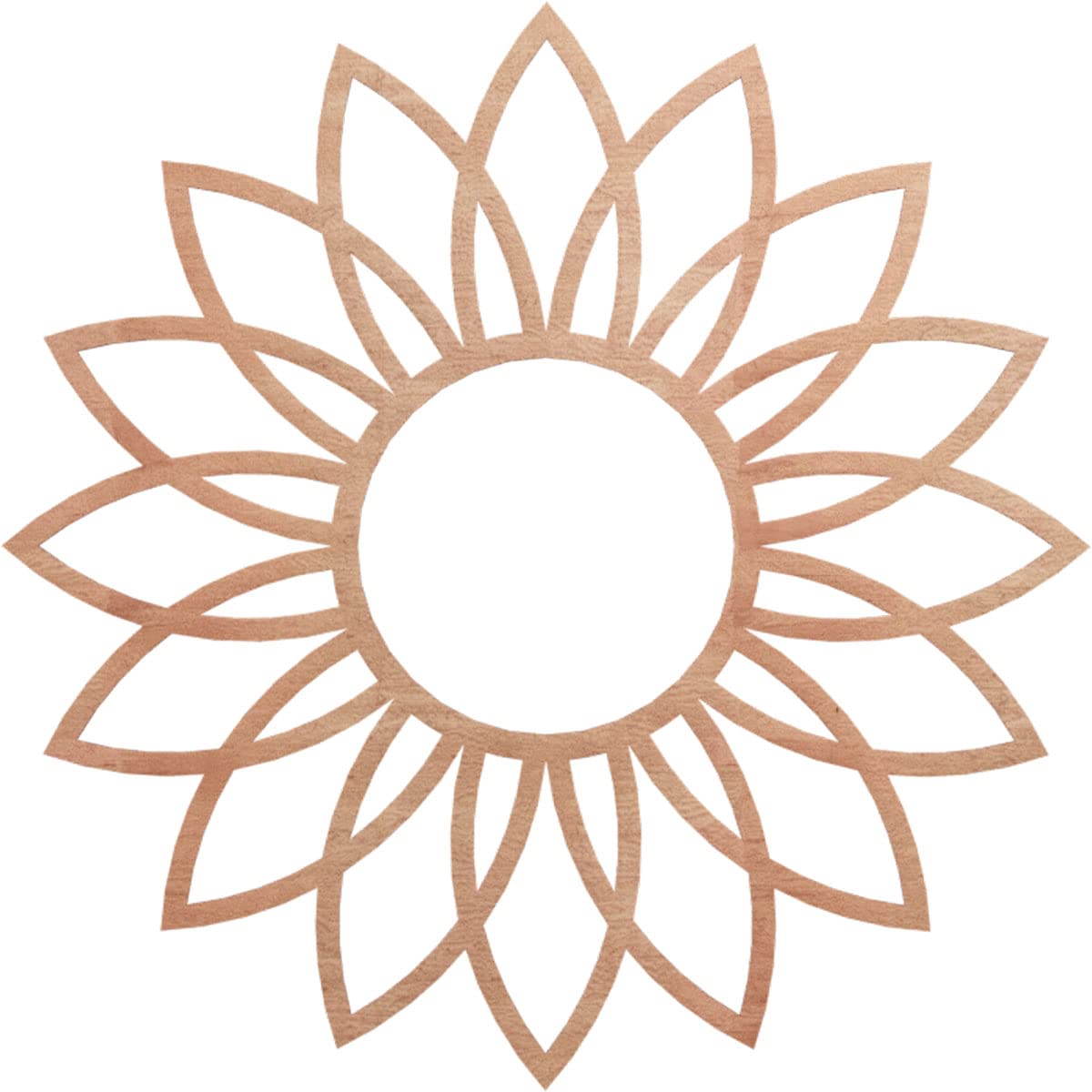 36"OD x 13 7/8"ID x 1/4"T Daisy Wood Fretwork Pierced Ceiling Medallion, Cherry