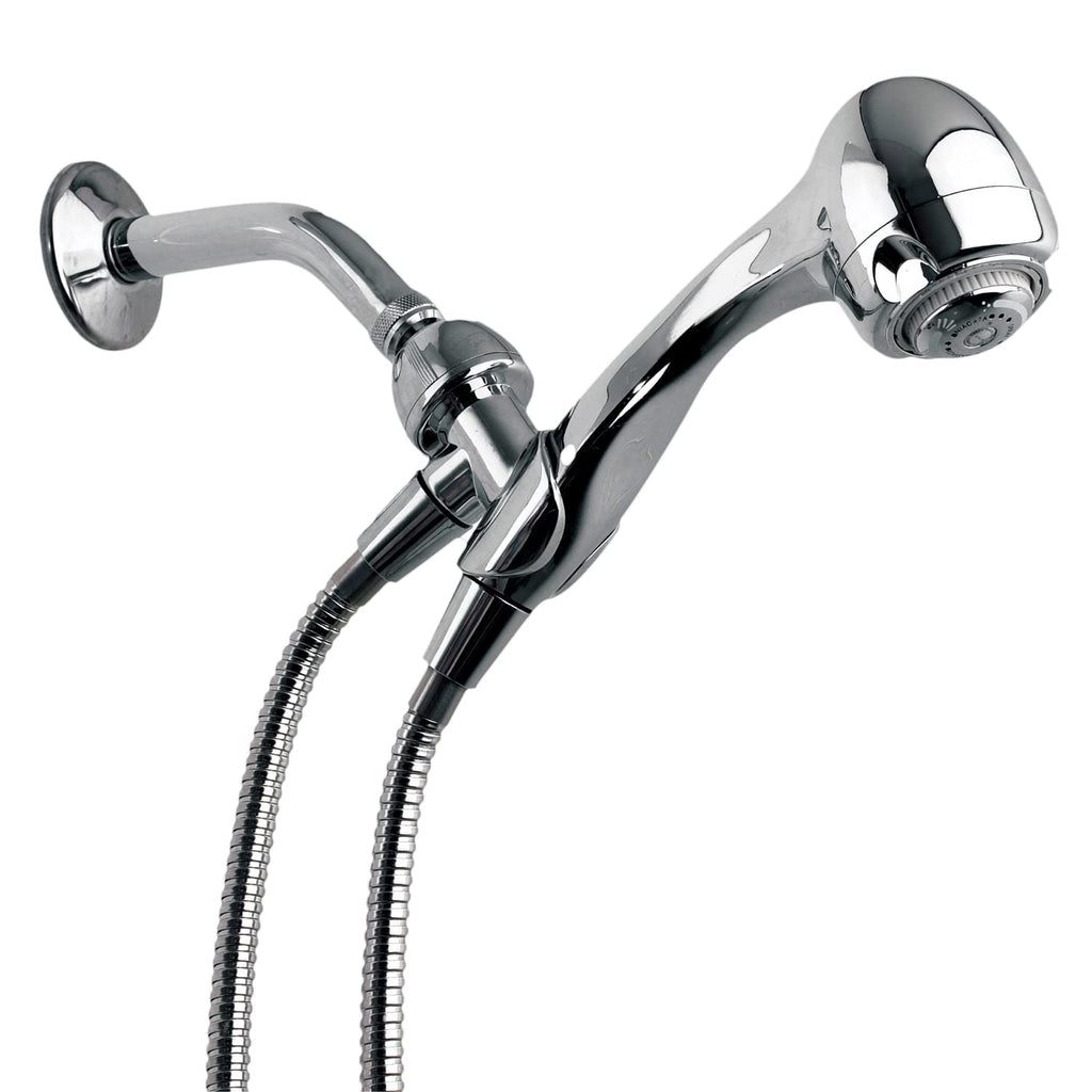 Earth Spa 3-Spray 1.5 GPM 2.7-in. Wall Mount Handheld Shower Head in Chrome, 1-Pack with Pressure Compensation